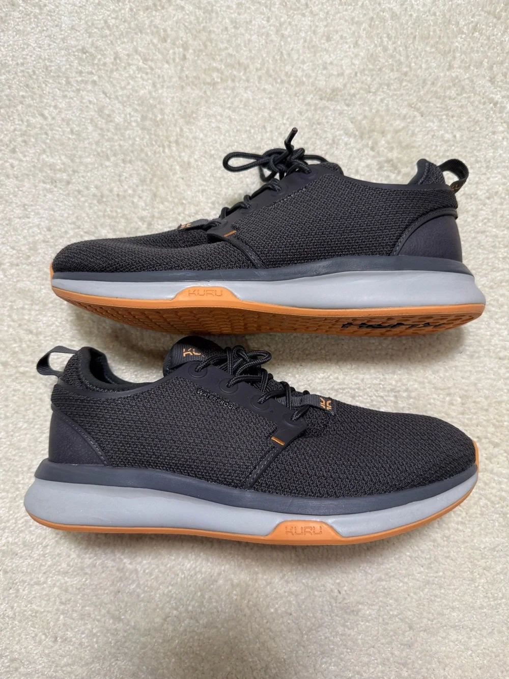 KURU ATOM Waterproof Sneaker Tennis Shoes Smoke Gray Apricot Women’s Size 8